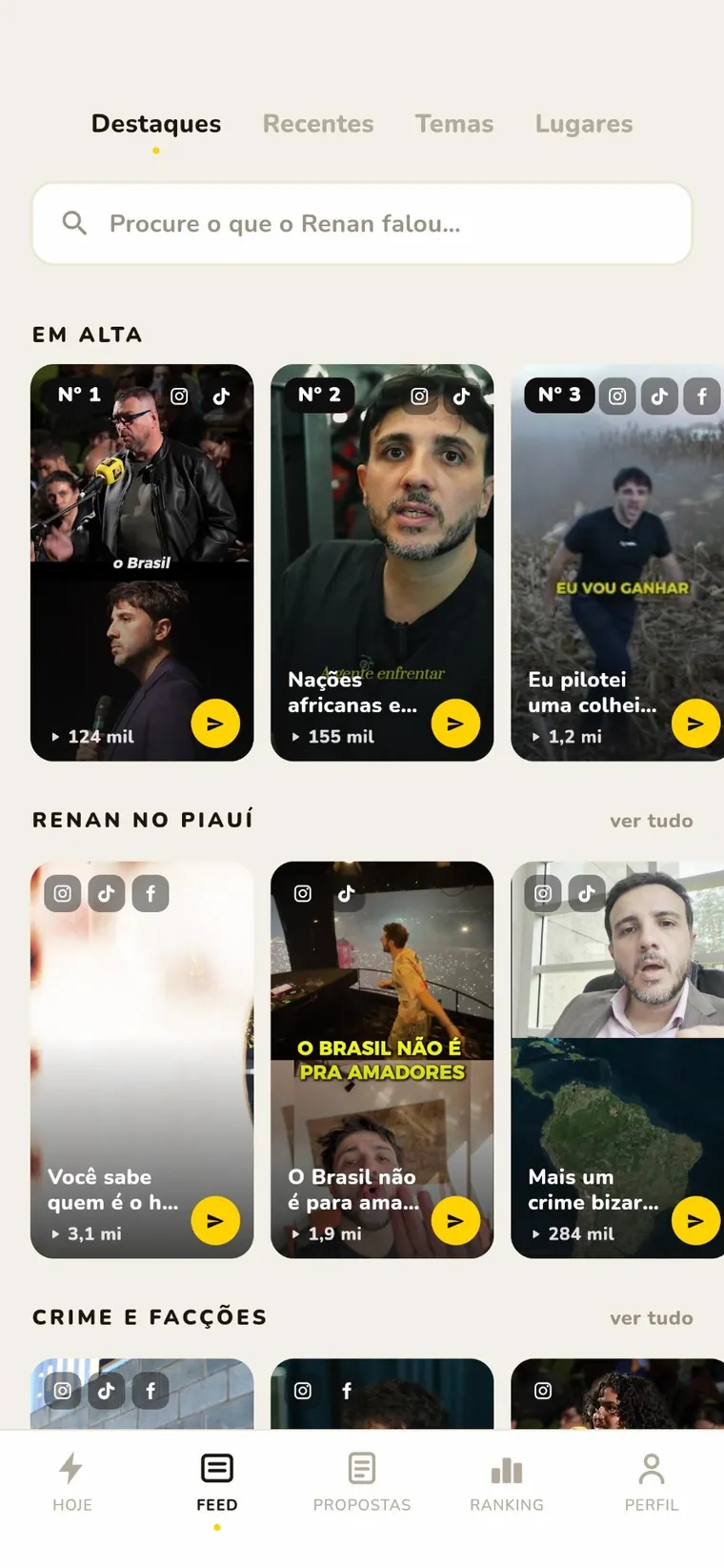 O centro de conteúdo da militância